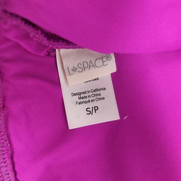 L*Space Izzie Bikini Top in Purple/Pink Size Small Smocked NWT - Picture 5 of 5